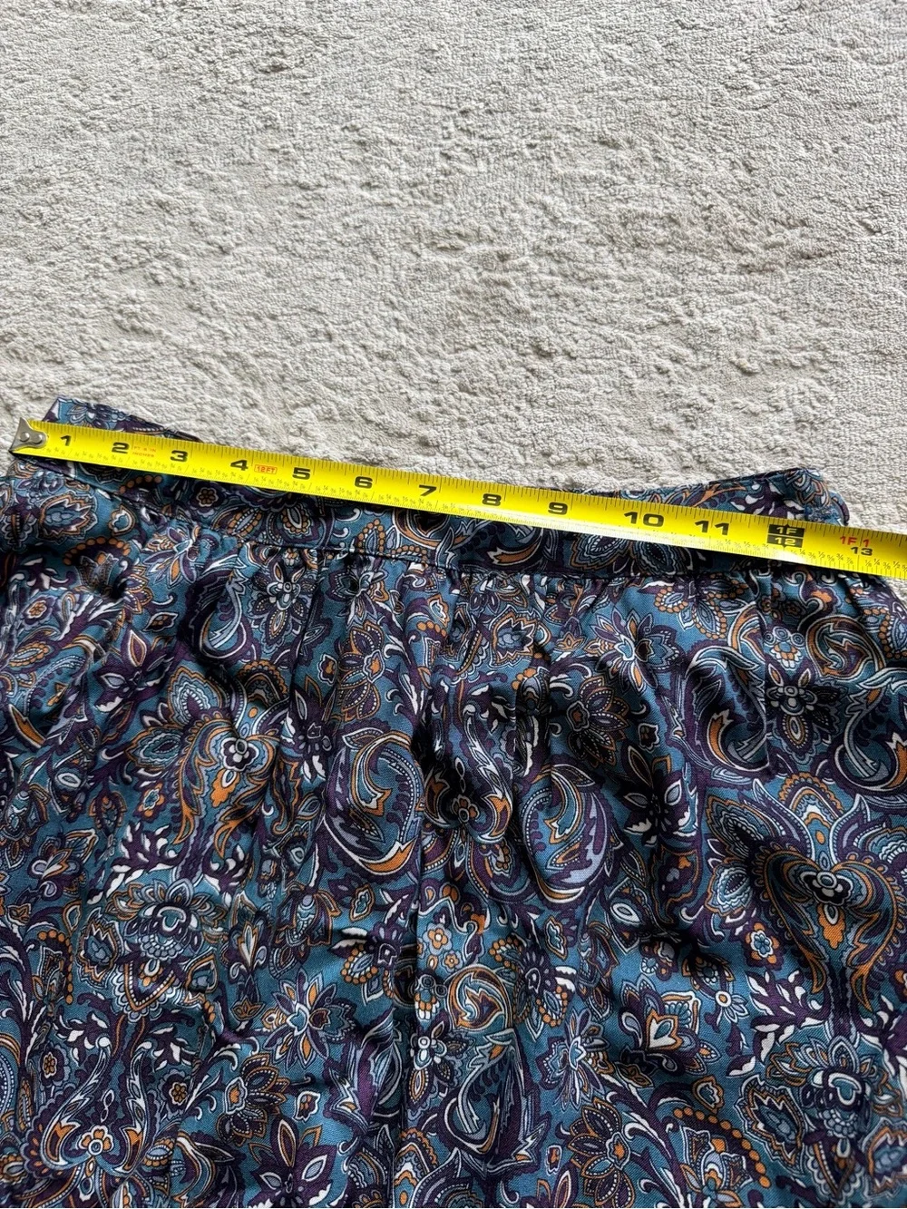 Vintage Wyndham Collection Petite Paisley Midi Skirt Size 10P — Excellent Condit